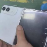 Φωτογραφία του iPhone Fold (σε λευκό/ασημί) που κοινοποιήθηκε από τον Ice Universe